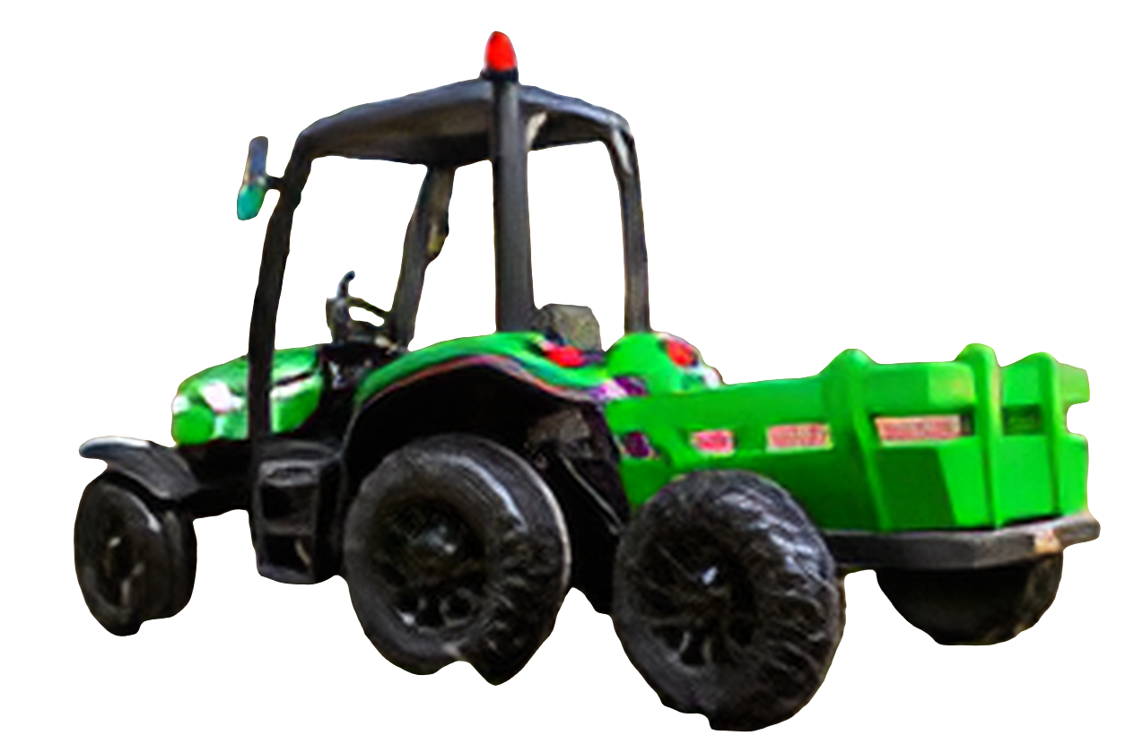 AgriPow 24V Electric Ride On Tractor with Trailer Green