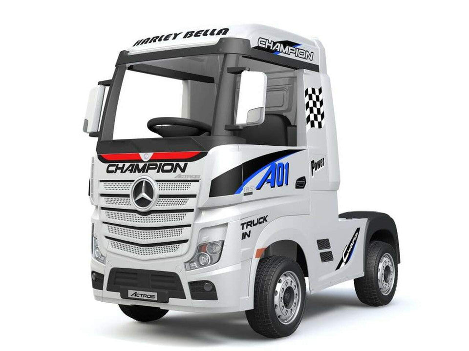 Licensed Mercedes Benz Actros Black 24V Electric Ride On Truck